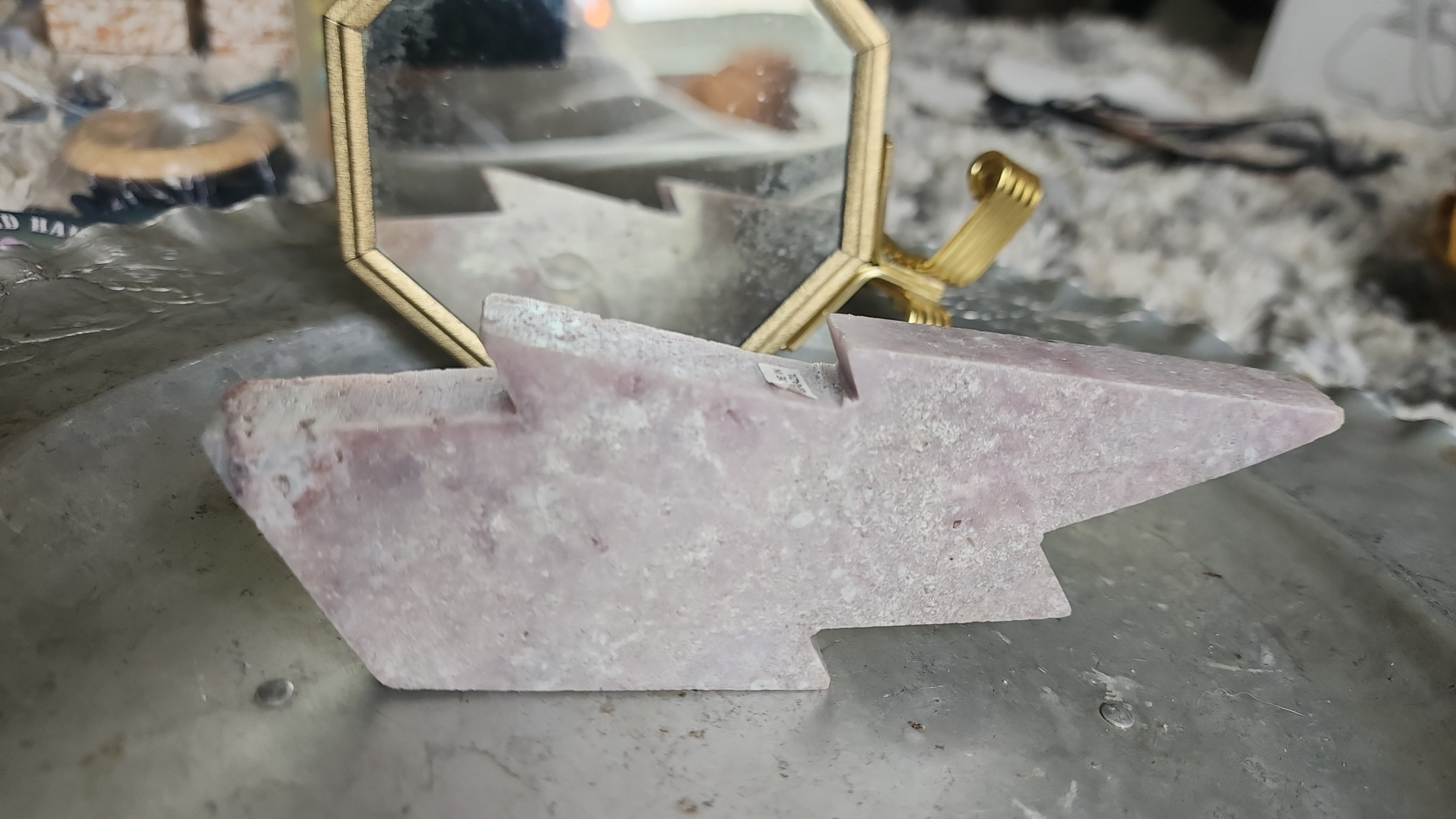 Pink Amethyst lightning bolt